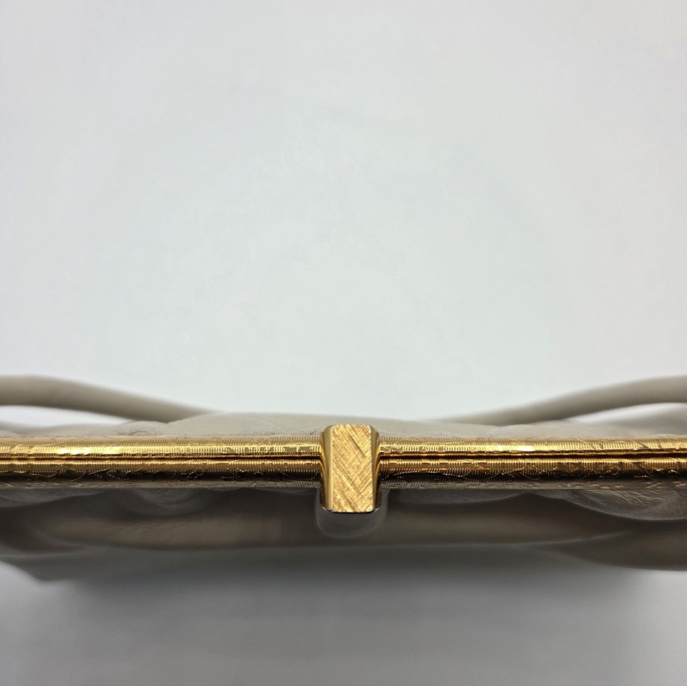 Vintage Rosenfeld Ivory Leather Handbag - Picture 5 of 7